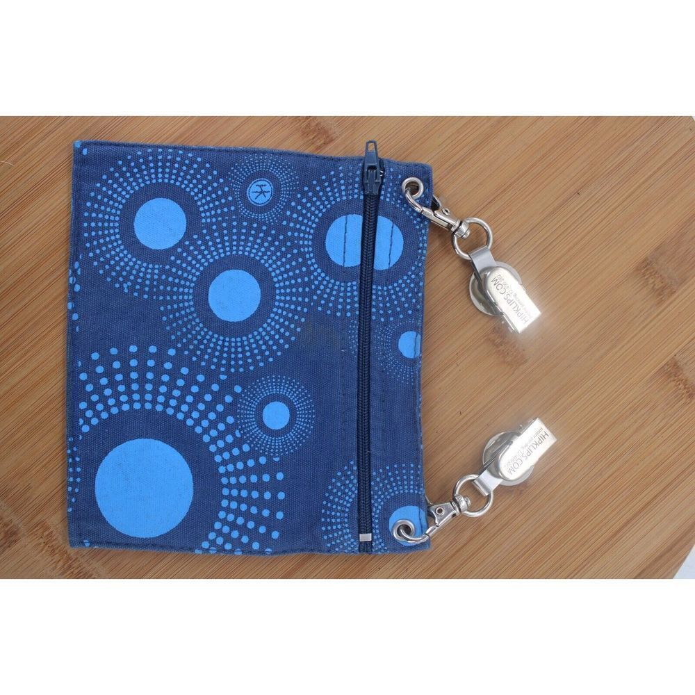 Hip Klip Blue Hands-Free Clip-on Hip RFID Wallet Bag